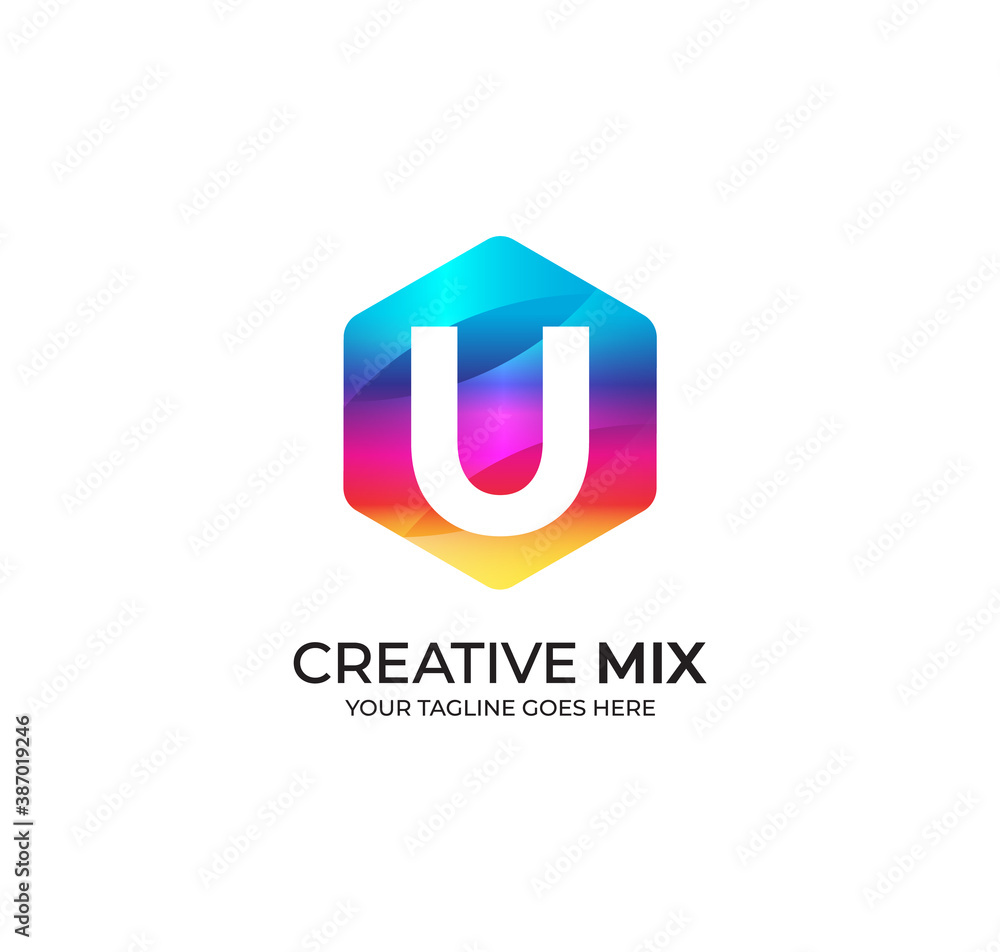 U Alphabet Modern Logo Design Concept U Alphabet Modern Logo Design Concept