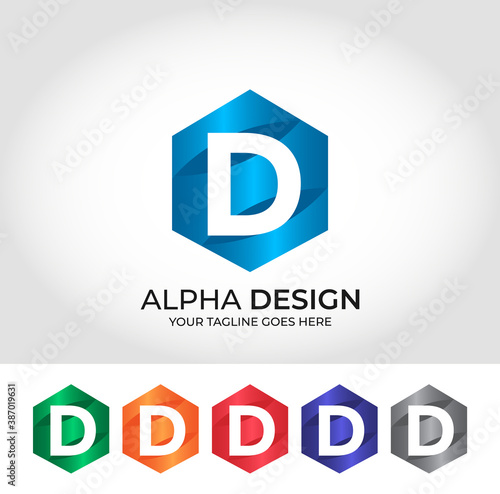 D Alphabet Creative Modern Logo Design Concept