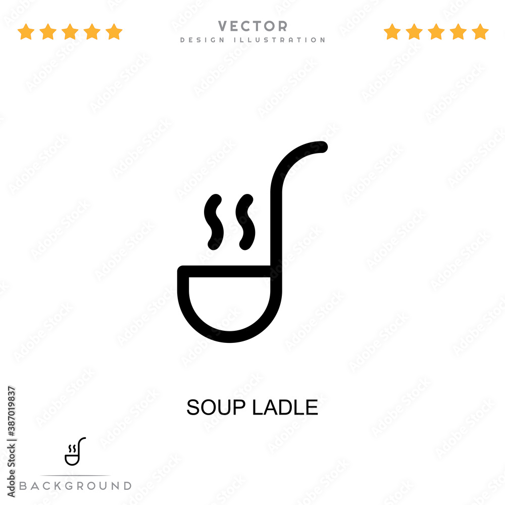 Soup ladle icon. Simple element from digital disruption collection