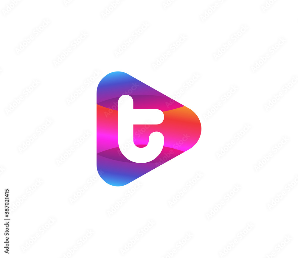 T Alphabet Play Logo Design Concept T Alphabet Play Logo Design Concept
