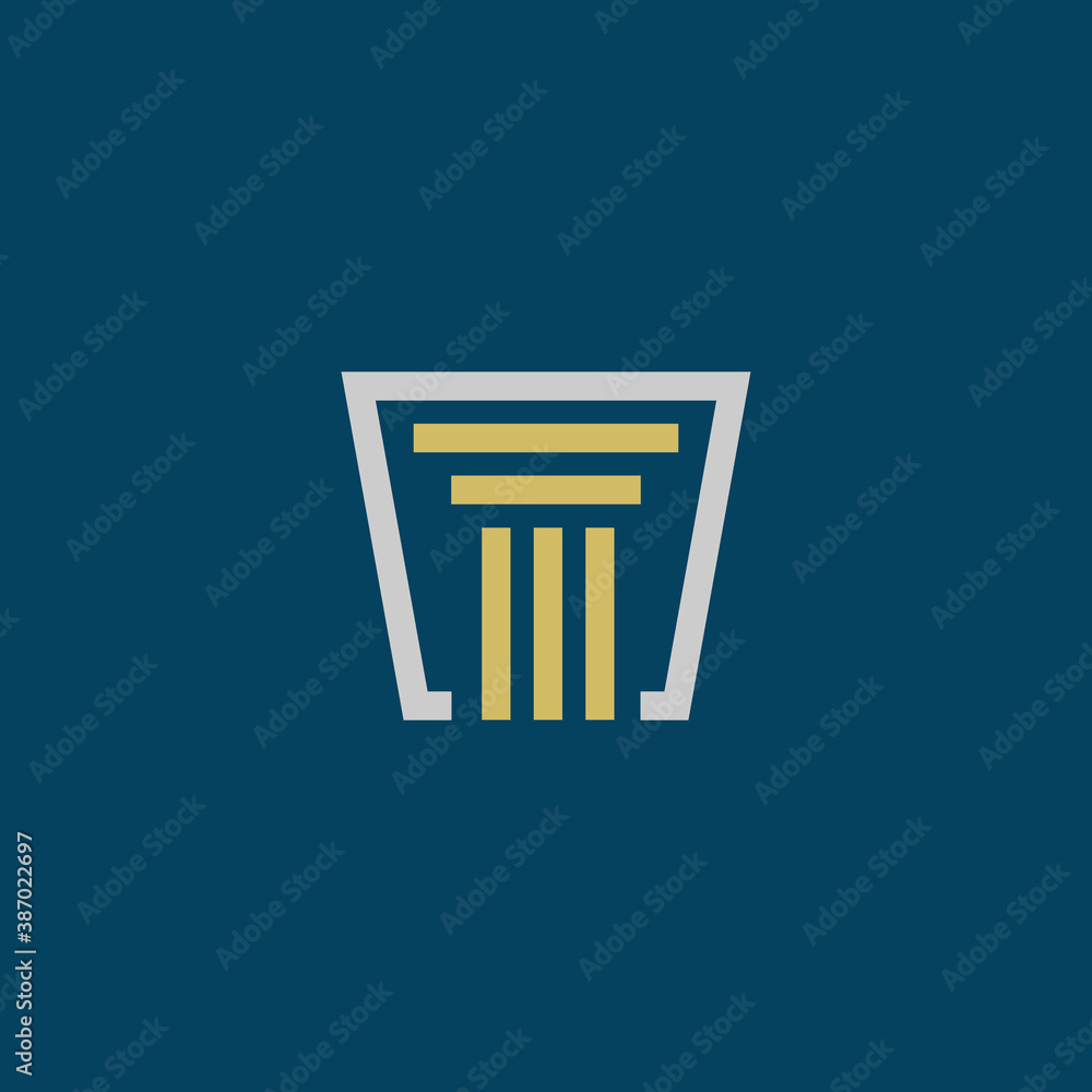 Pillar icon logo vector illustration