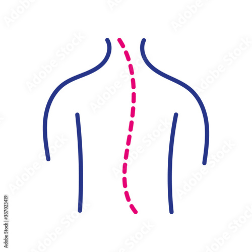 spinal sclerosis line and fill style icon