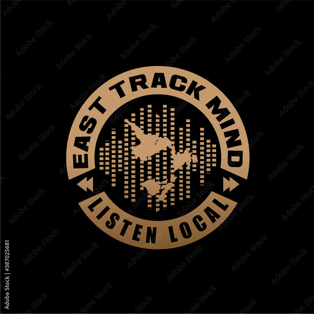 Fototapeta premium music logo simple modern