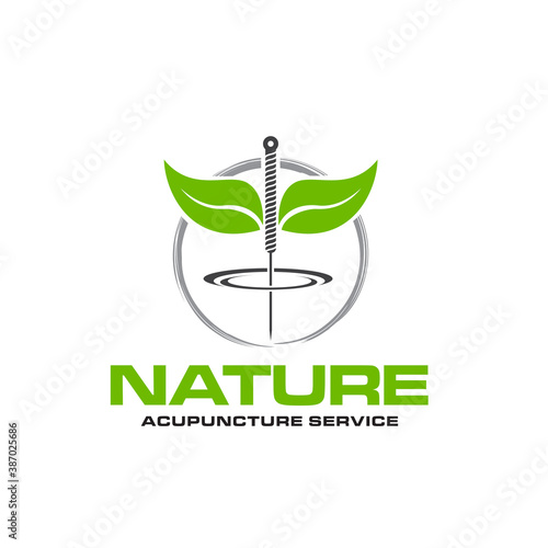 accupunture leaf health care logo designs simple modern