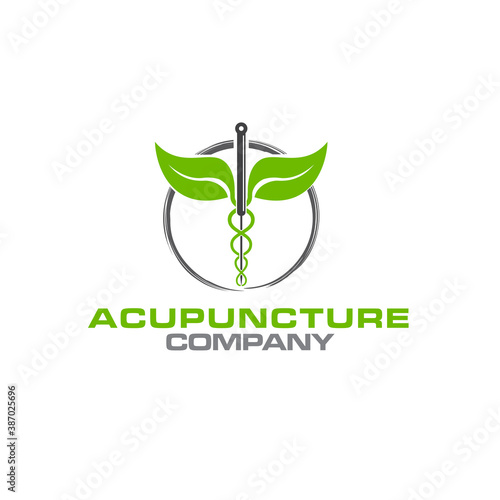accupunture leaf health care logo designs simple modern