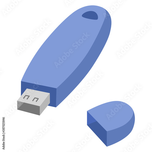 USB　情報　保管　容量　消耗品　イラスト　アイコン
