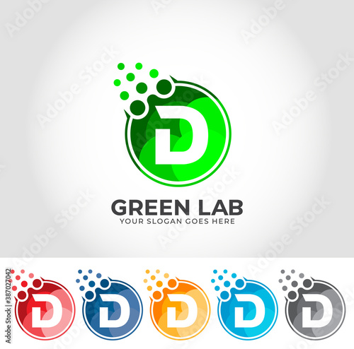D Alphabet Lab Creative Logo Design Concept