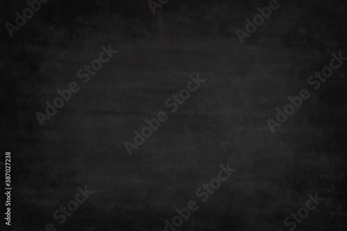 Chalk board background.Blackboard Chalkboard texture.Empty blank black grey dirty chalkboard.School board background with traces of white chalk.Cafe, bakery, restaurant menu template.Grunge copy space
