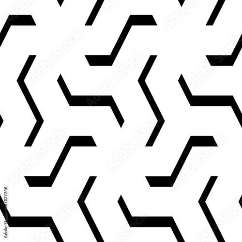 Curves. Zigzag figures ornament. Repeated broken lines background. Linear motif. Grate wallpaper. Grid backdrop. Digital paper, page fills, web design, textile print. Seamless modern abstract pattern.