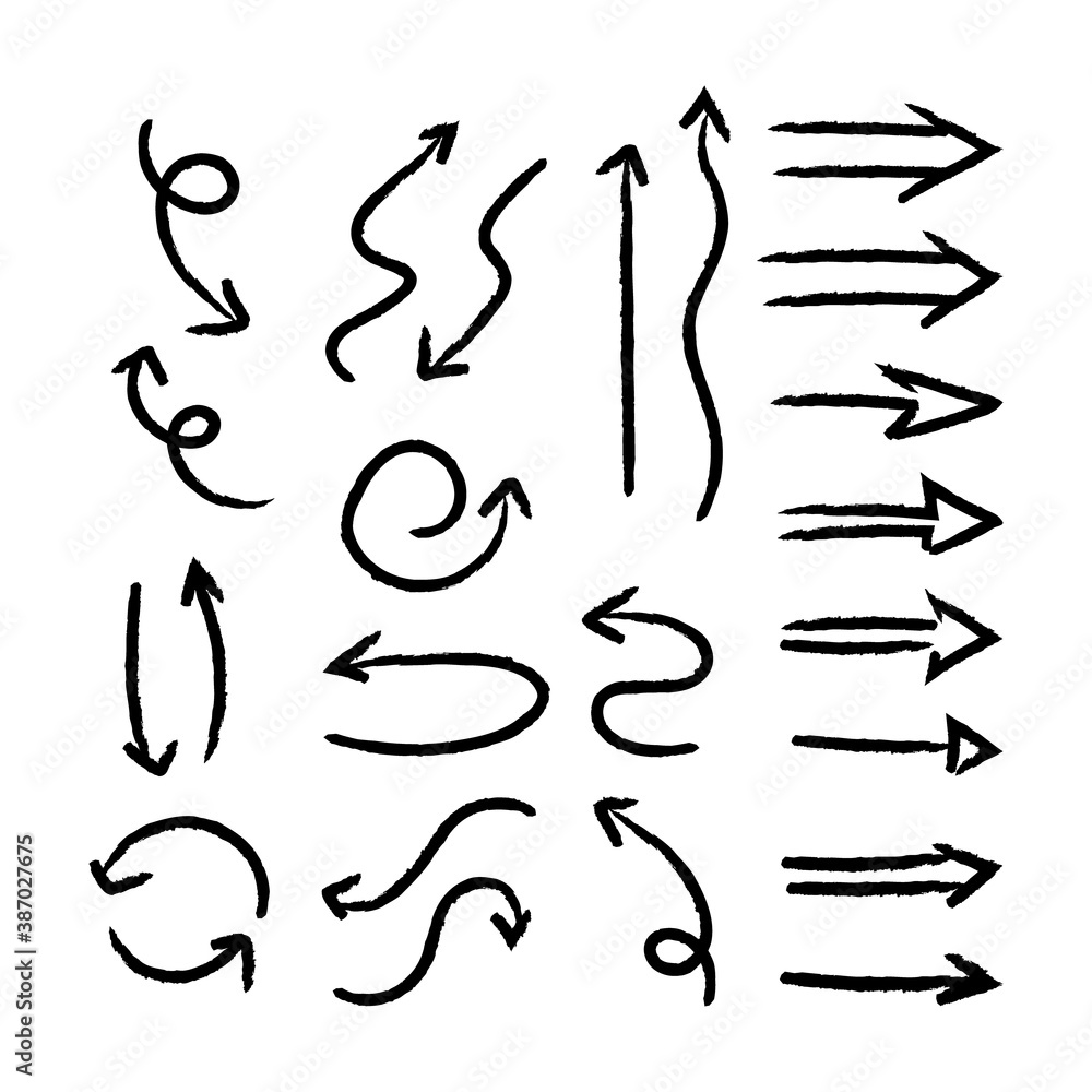 Arrow doodles vector collection. Set of Hand drawn vector arrows. Arrow doodles vector collection. Set of Hand drawn vector arrows.