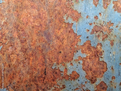 Rusty metal texture, rusty brown metal sheet.