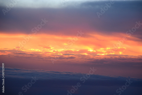 sunset bloody clouds in sky © Spartak