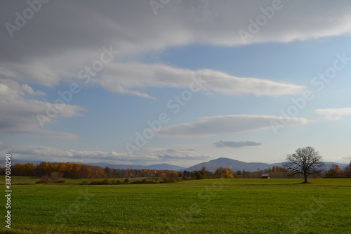 Red barn in the countryside