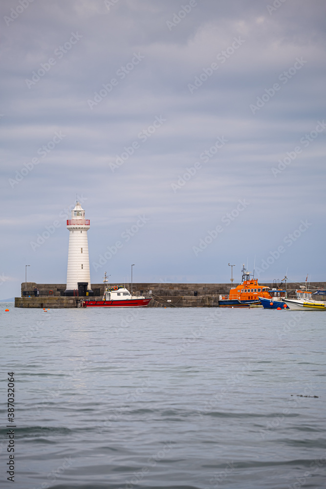 Donaghadee Lighthouse and pier Northern Ireland