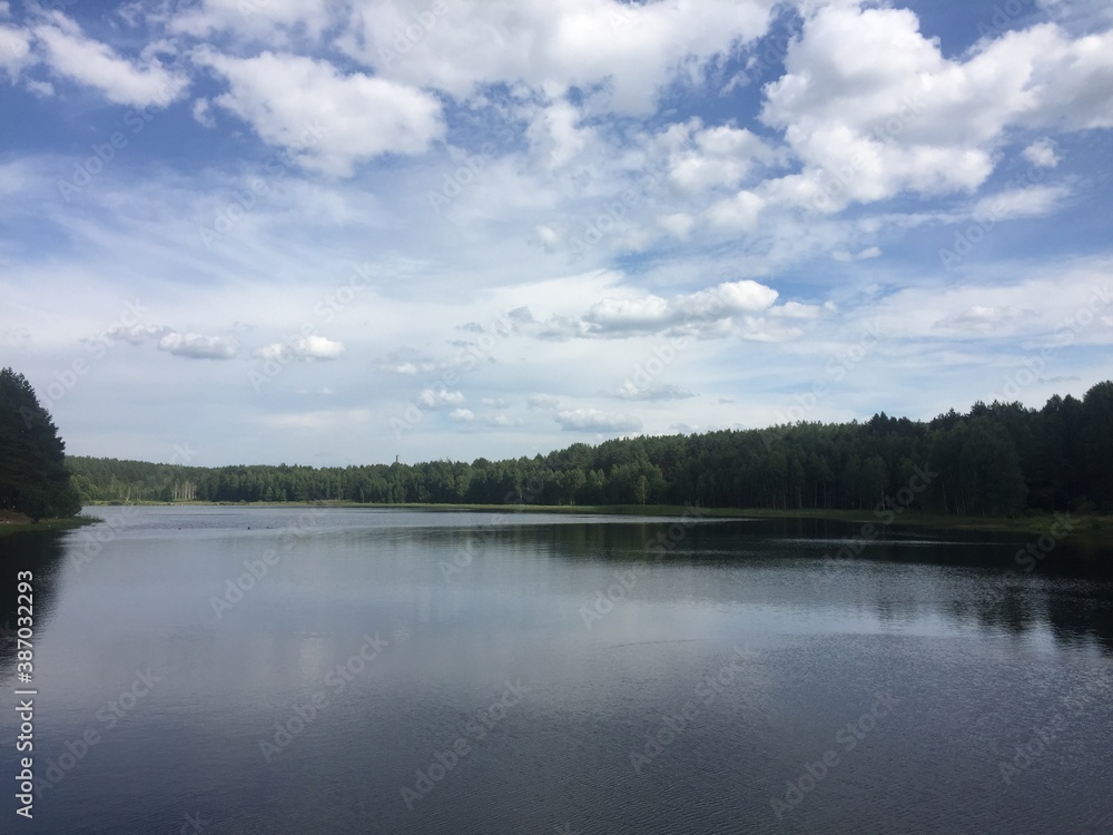 clouds over the lake