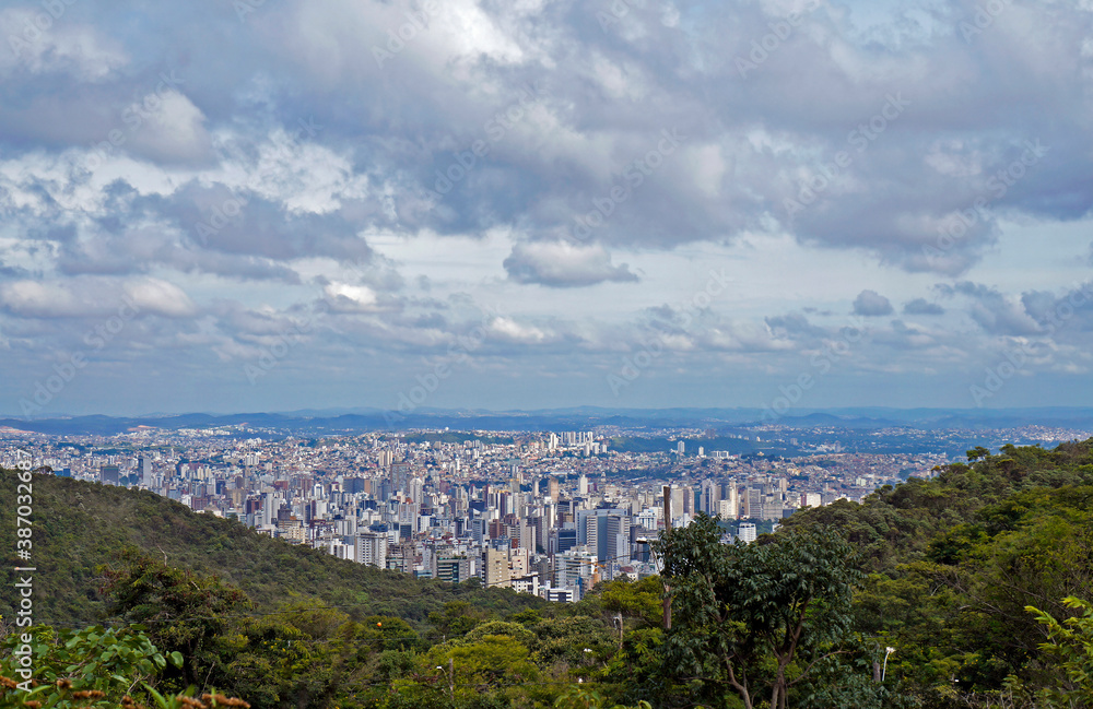 Panoramic view of Belo Horizonte city, Minas Gerais, Brazil 