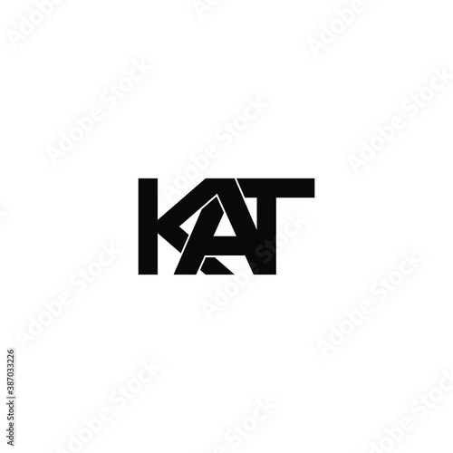 kat letter original monogram logo design