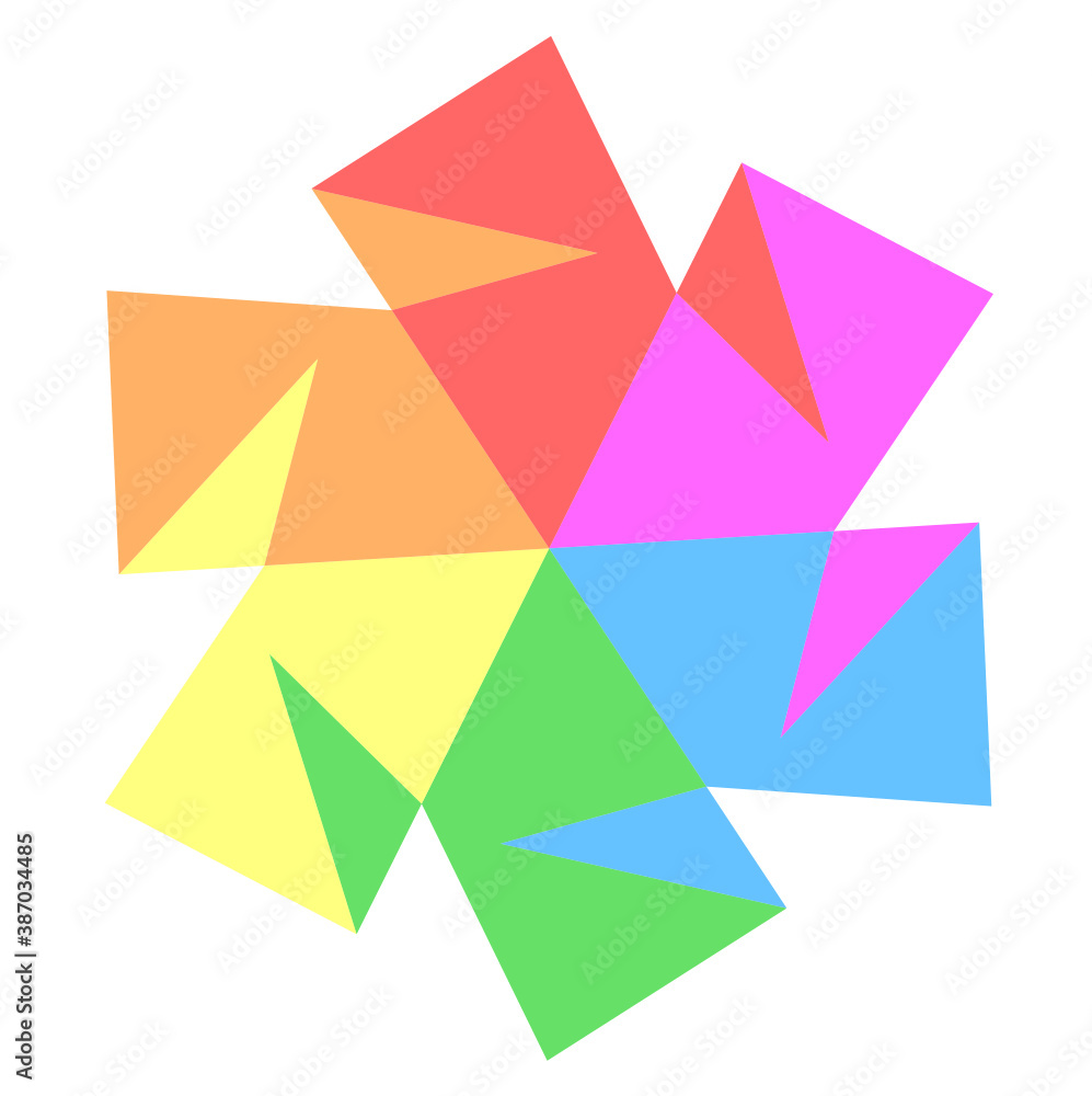 abstract geometric rainbow six sided polygon abstract geometric rainbow six sided polygon