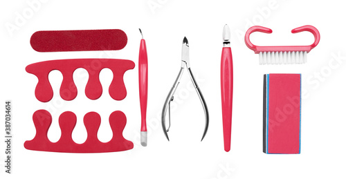 Set of manicure and pedicure tools and accessories photo