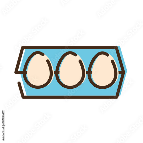 eggs nutritive food line and fill style icon