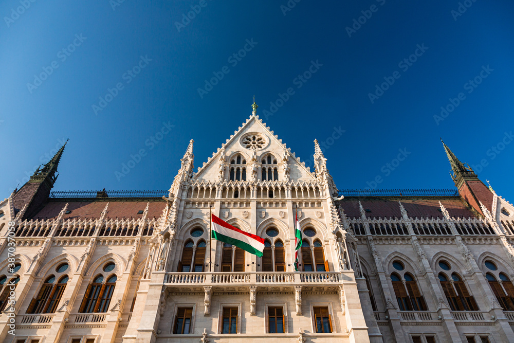 ハンガリー　ブダペストの国会議事堂のファサード