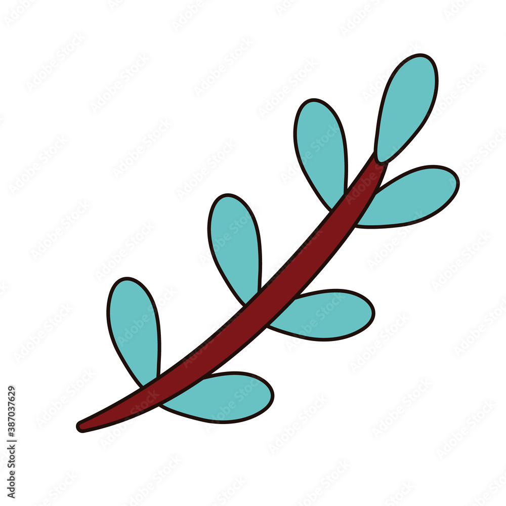 branch with leafs nature icon branch with leafs nature icon