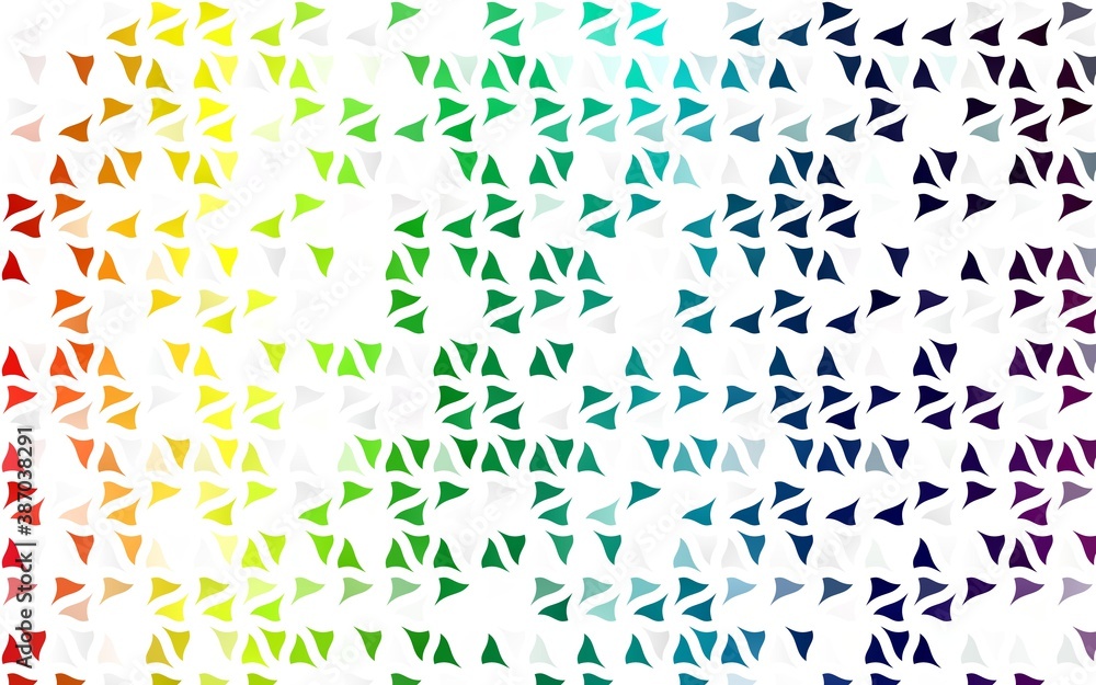 Light Multicolor, Rainbow vector layout with lines, triangles.
