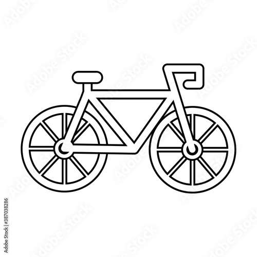 bicycle sport vehicle isolated icon © Gstudio
