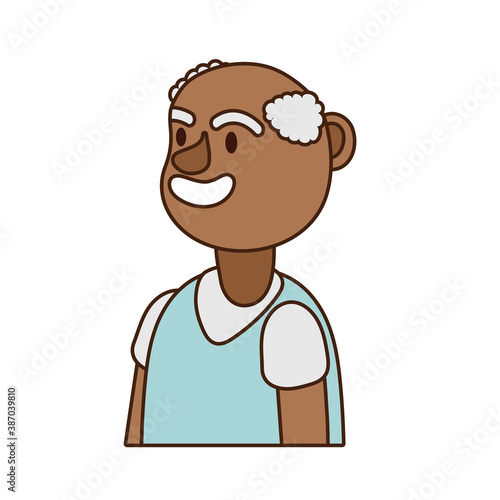 old afro man person avatar character