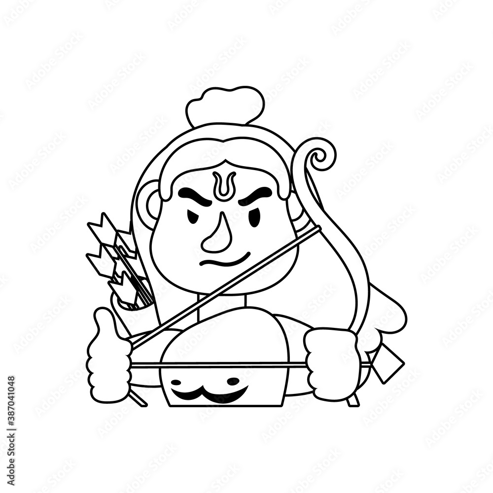 Obraz premium rama god with arch character line style
