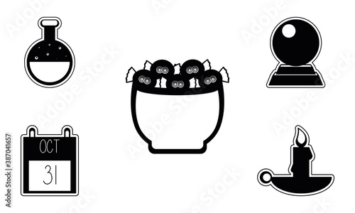 Set of halloween icons