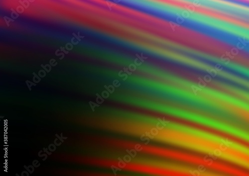 Dark Multicolor, Rainbow vector modern bokeh pattern.