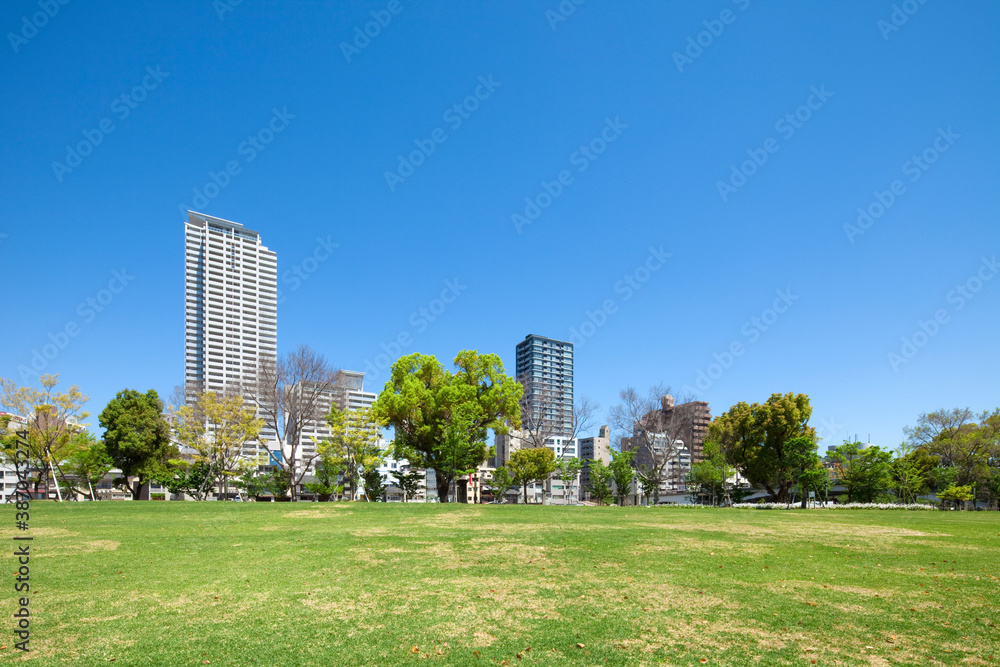 中之島公園と町並み