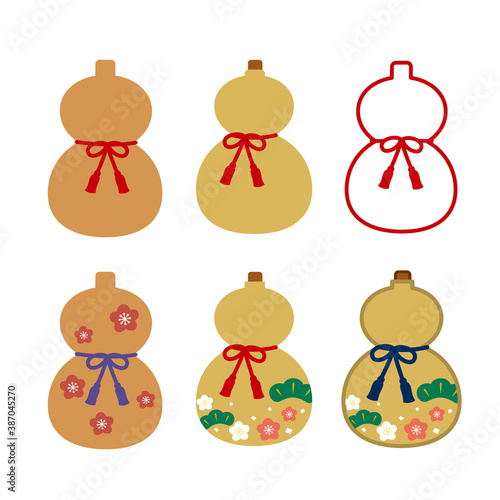 ひょうたんのイラスト素材セット