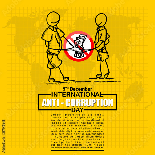 International Anti Corruption Day, Poster and Banner vector