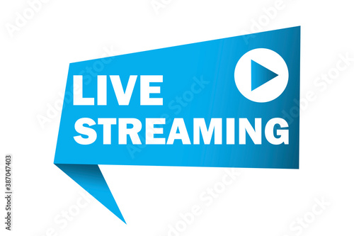 Live stream vector logo. Online news icon. Live streaming. Stock image. EPS 10.