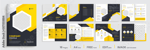 Brochure template layout design, minimal multipage business brochure template design, annual report, corporate company profile, editable template layout. photo