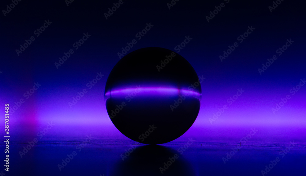 fondo negro, esfera de cristal, fondo de color, horizonte. colores fondo negro, esfera de cristal, fondo de color, horizonte. colores