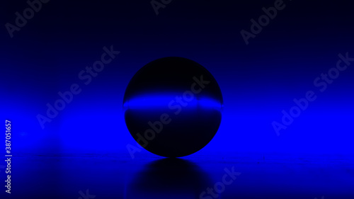 fondo negro, esfera de cristal, fondo de color, horizonte. colores