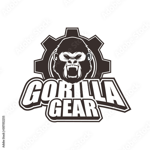 Vector logo, badge, symbol, icon template design with Gorilla Theme
