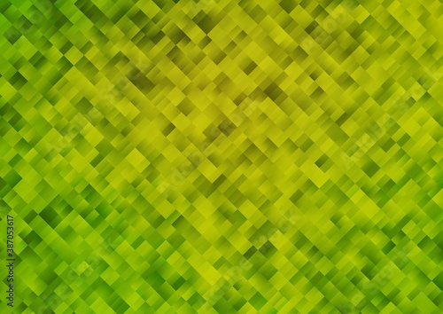 Light Green, Yellow vector background with rectangles.