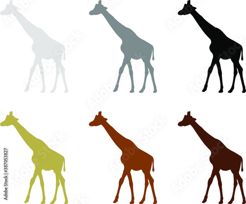 giraffe silhouette vector