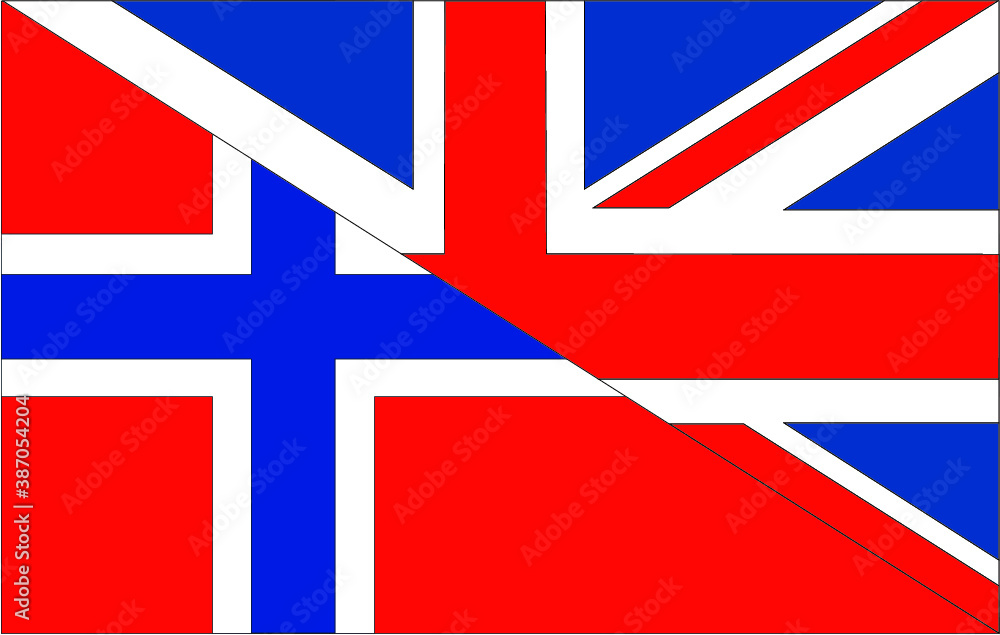 british and norway flag