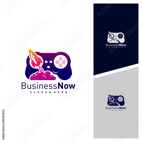 Rocket Game logo design vector template, Illustration Rocket design Concept, Icon symbol