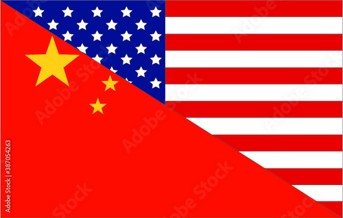 american and chinese flag