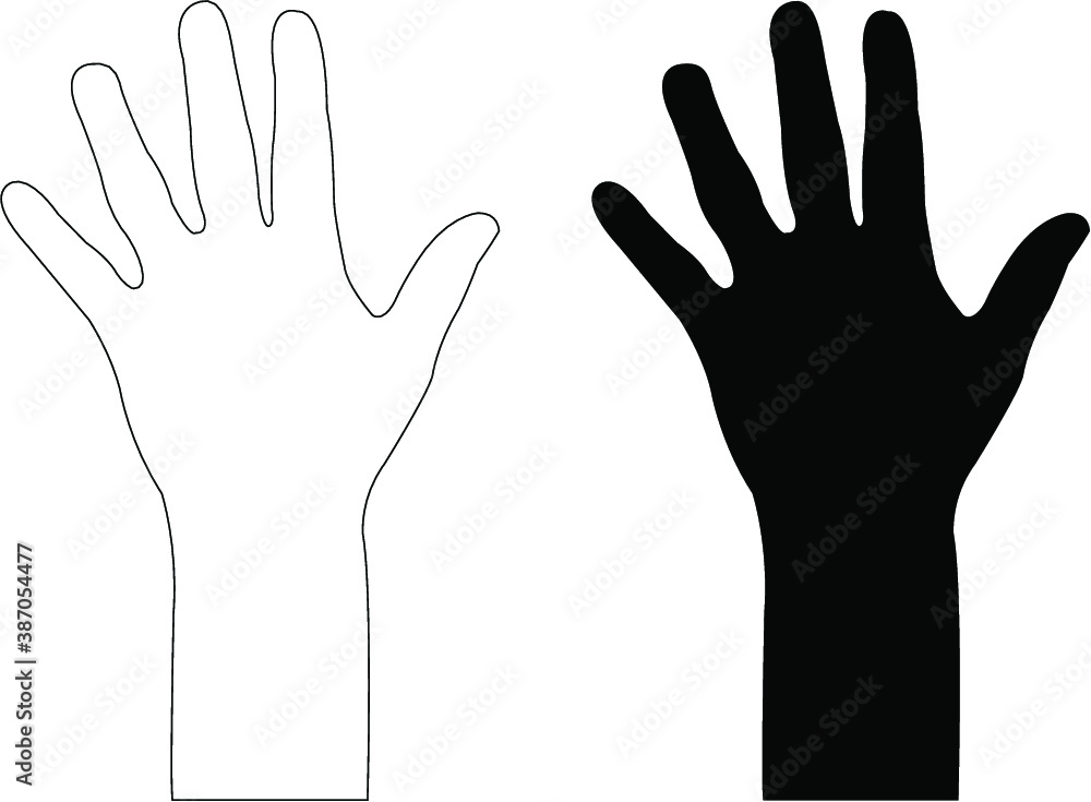 Obraz premium set of hands vector