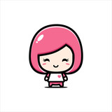 cute girl character vector design