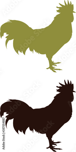 silhouette of a rooster