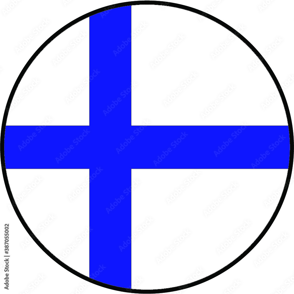 Fototapeta premium finland flag button