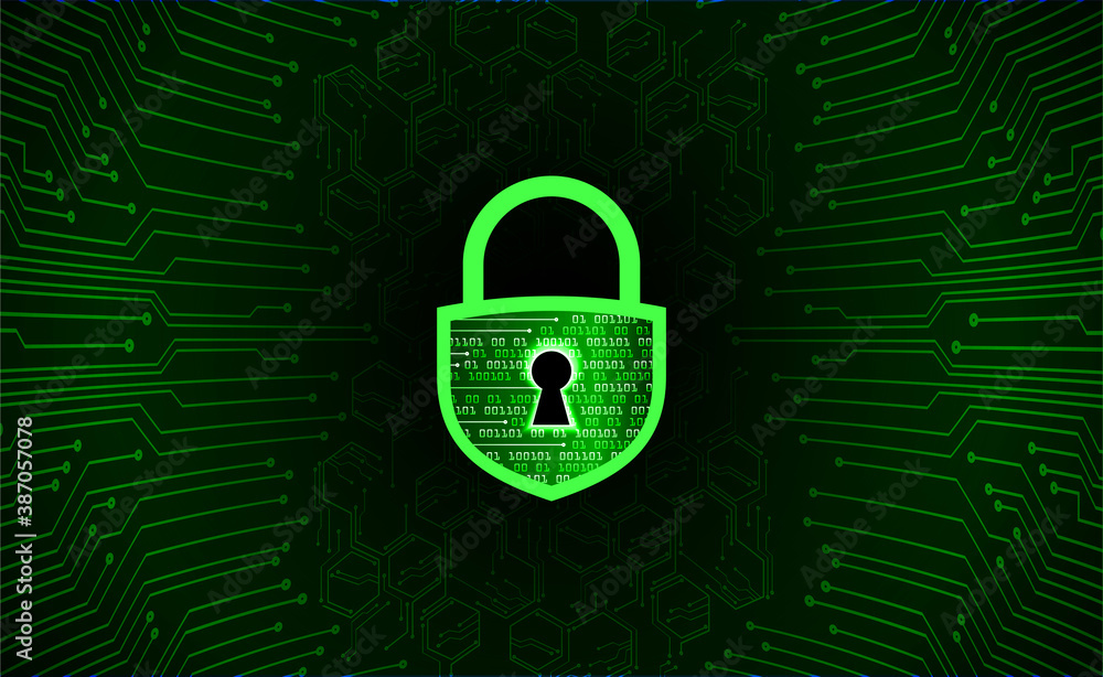 Closed Padlock on digital background, cyber security Closed Padlock on digital background, cyber security